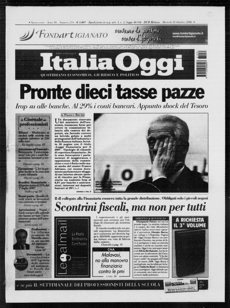 Italia oggi : quotidiano di economia finanza e politica